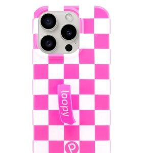 Pink Checkered Loopy Case
